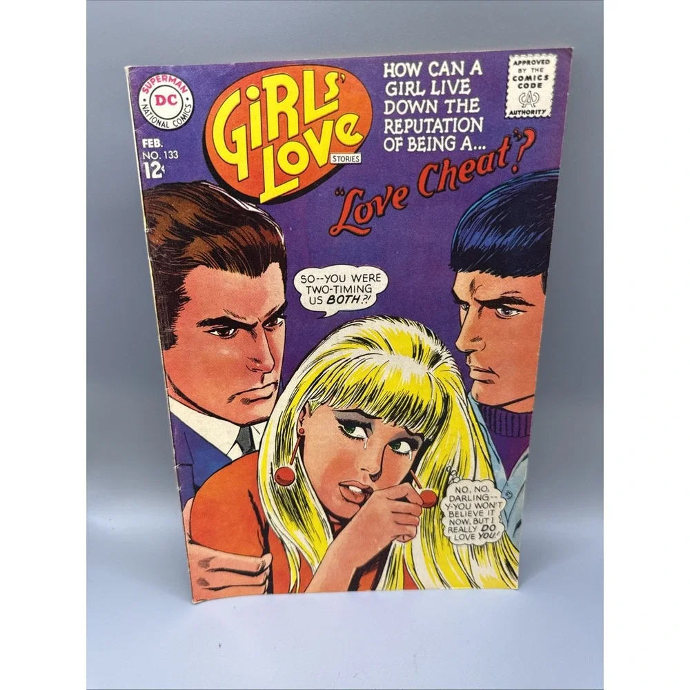 Girls' Love Stories #133 1968-DC-Love triangle cover & story-Higher grade-FN